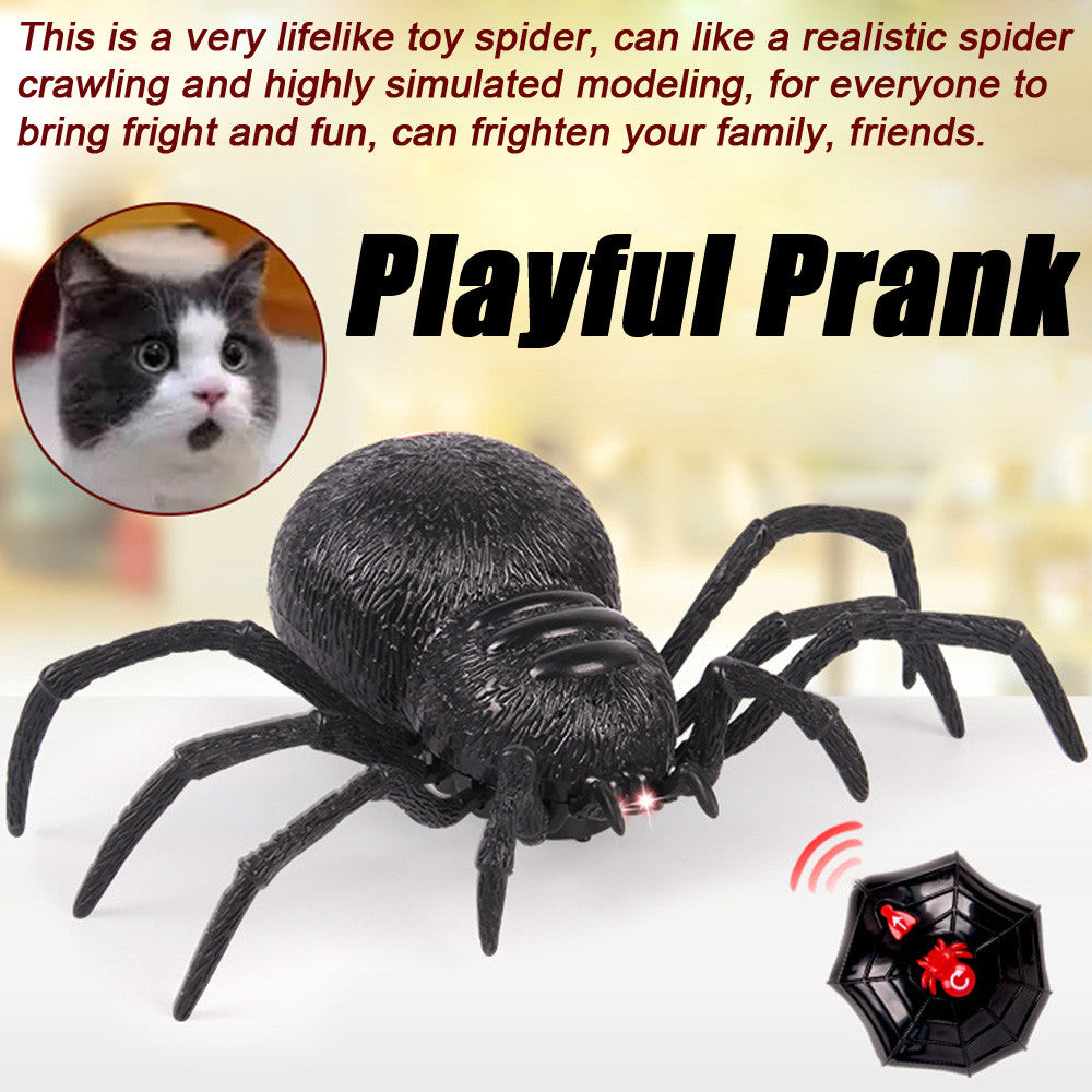 New Year's Deals!Remote Control Spider Scary Wolf Spider Robot Realistic Novelty Prank Toys Gifts on Clearance