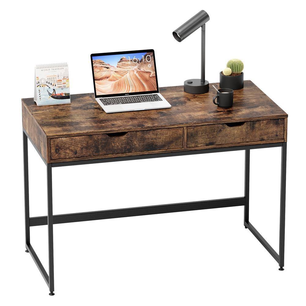 Bestier 43.31 in. Rustic Brown Computer Desk D251Y-RST