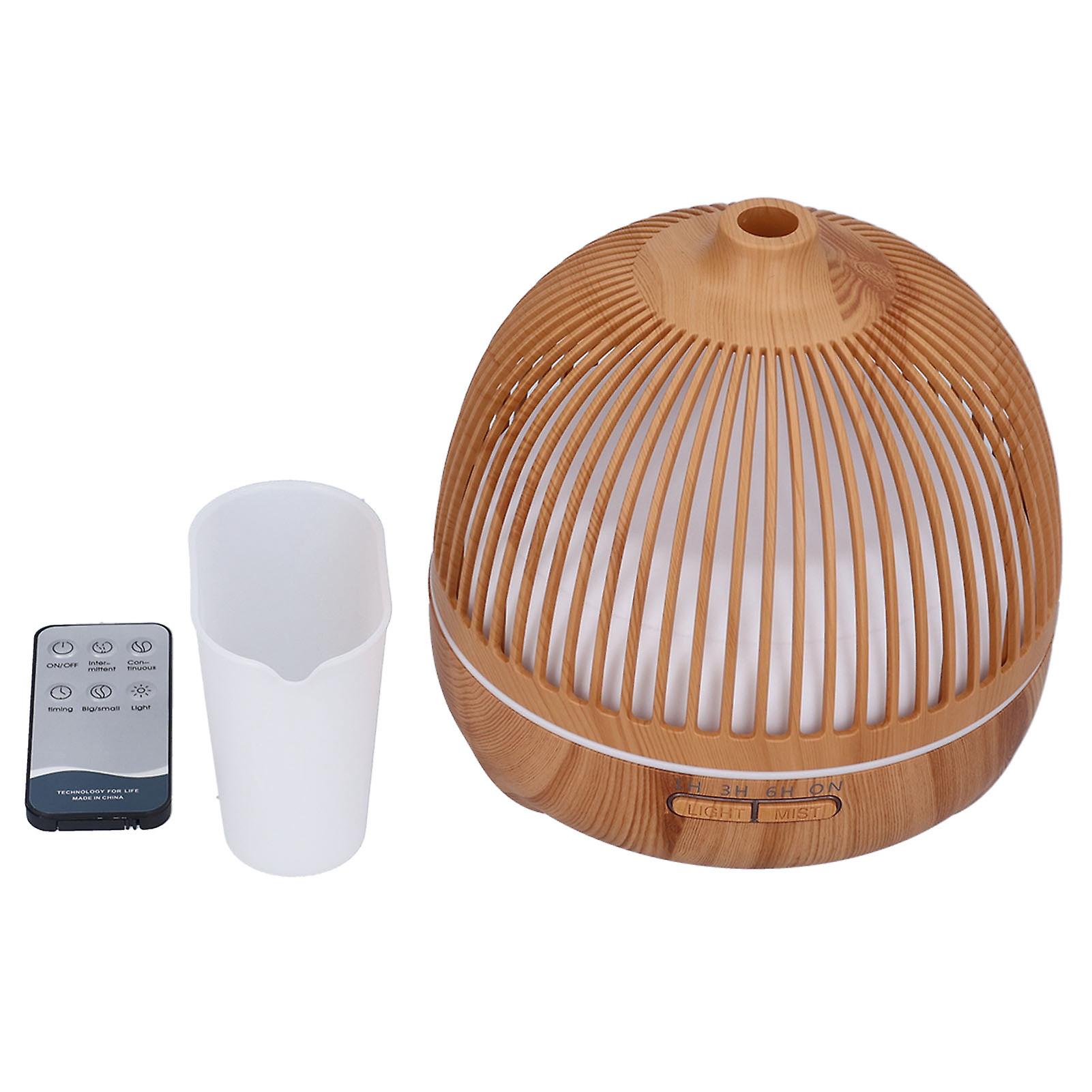 Household Air Humidifier 7 Color Changing LED Birdcage Hollow Ultrasonic Essential Oil Diffuser for Home 100‑240VUK Plug