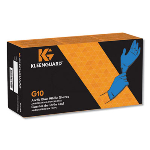 KleenGuard G10 Nitrile Gloves， Artic Blue， Small， 200/Box (90096)