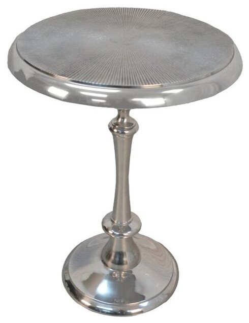 Ashton Metal Accent Table  Aluminum   Traditional   Side Tables And End Tables   by CAROLINA CLASSICS  Houzz