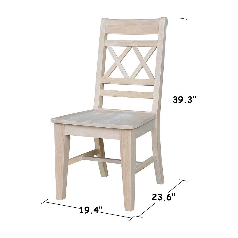 International Concepts 2-piece Canyon Double X-Back Chair Set