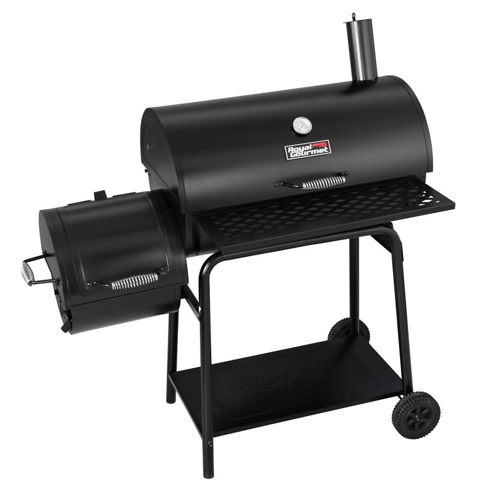 Royal Gourmet 30 in. Charcoal Grill with Offset Smoker CC1830F