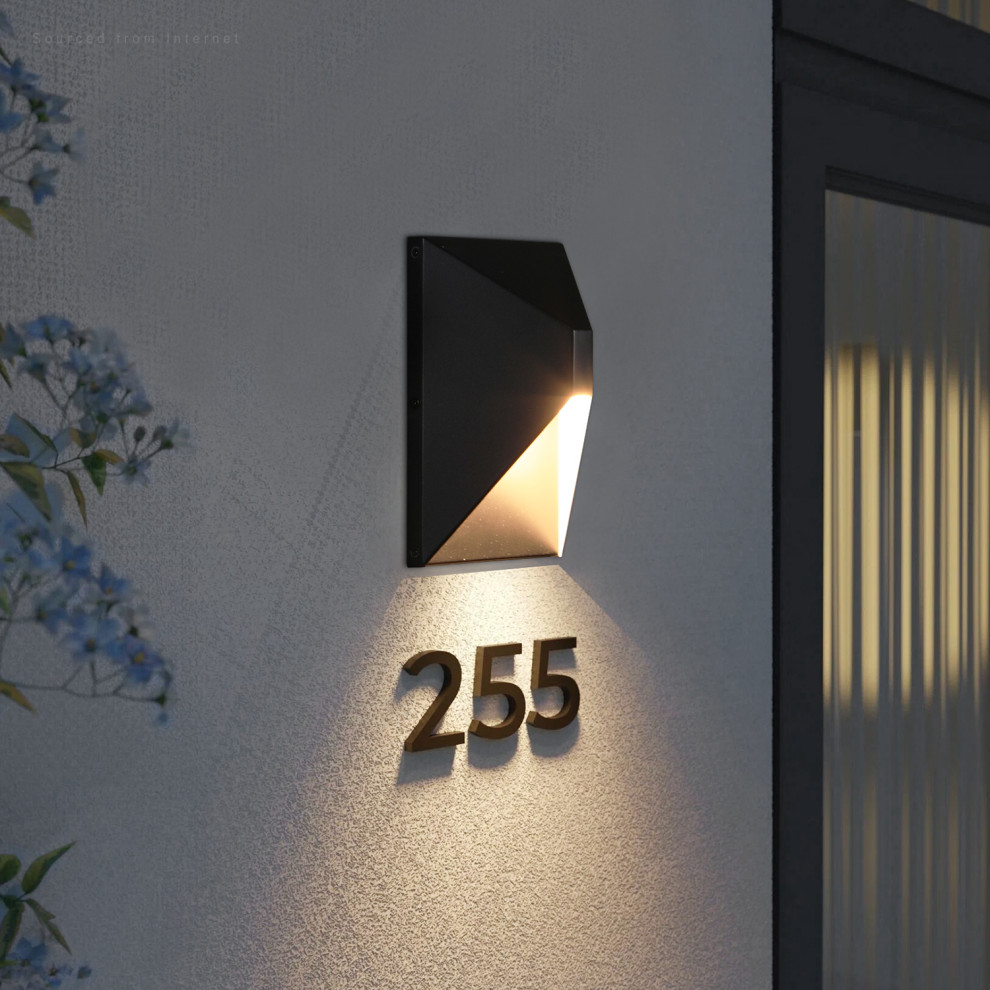 2 Pack 5CCT LED Wall Sconce  100 277V Porch Light  10% 100% Dimmable   Modern   Outdoor Wall Lights And Sconces   by W86 Trading Co.  LLC  Houzz