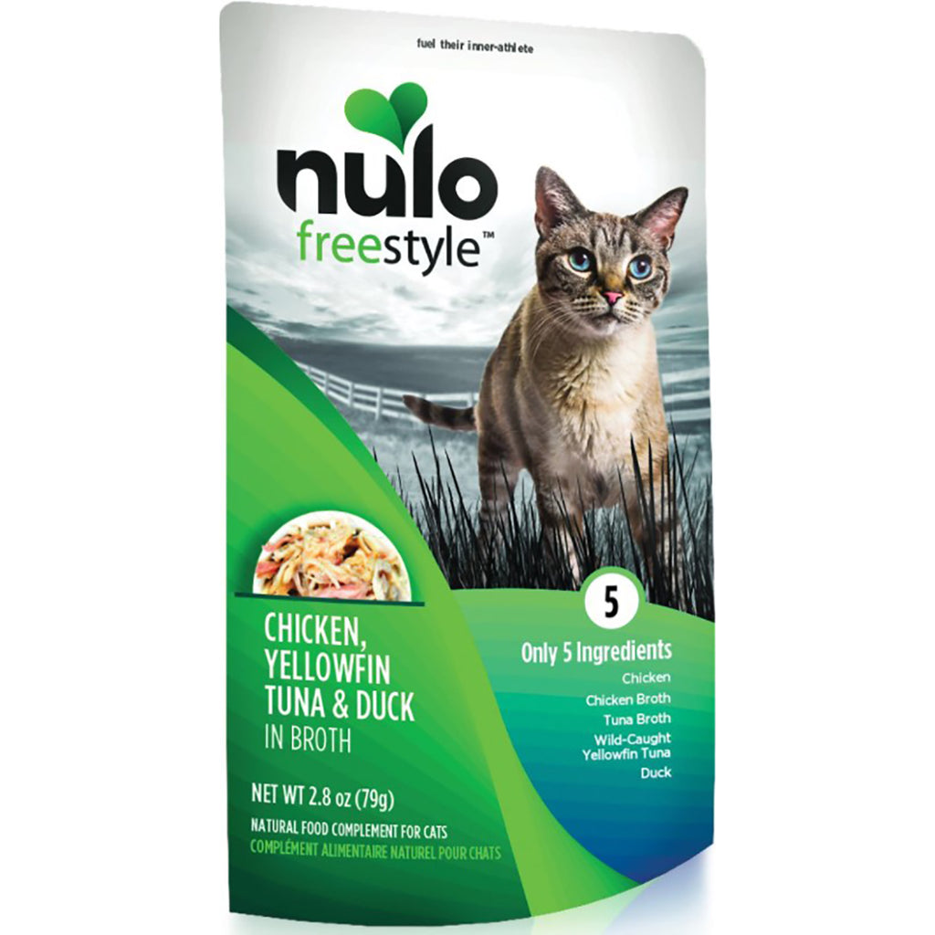 Nulo FreeStyle Meaty Toppers Chicken， Yellowfin Tuna and Duck Cat Food T