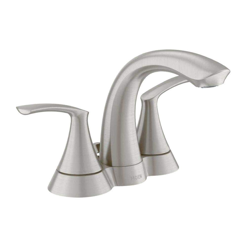 Moen Darcy Bathroom Faucet Spot Resist Nickel 2 Handle Low Arc ;