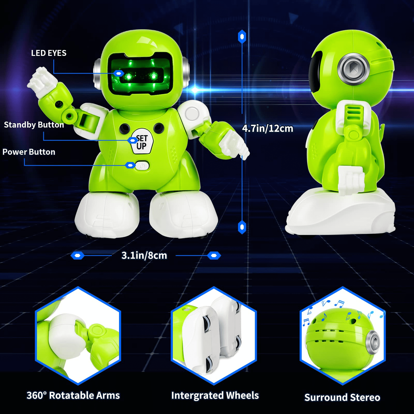 Electronic  Play  Football Robot Toys for 6-12 Year Old Boys Girls， Easter Gifts Robot for Kids Remote Control Soccer Toys for Kids，STEM Projects Educational Toys for 6-15 Year Girls Boys