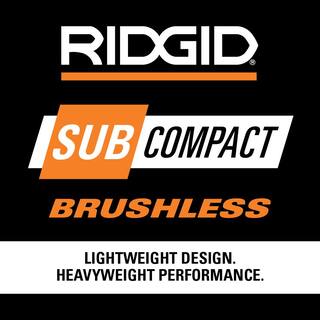 RIDGID 18V SubCompact Brushless Cordless 38 in. Impact Wrench (Tool Only) R872071B