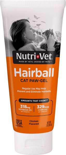 Nutri-Vet Chicken Flavored Gel Hairball Control Supplement for Cats