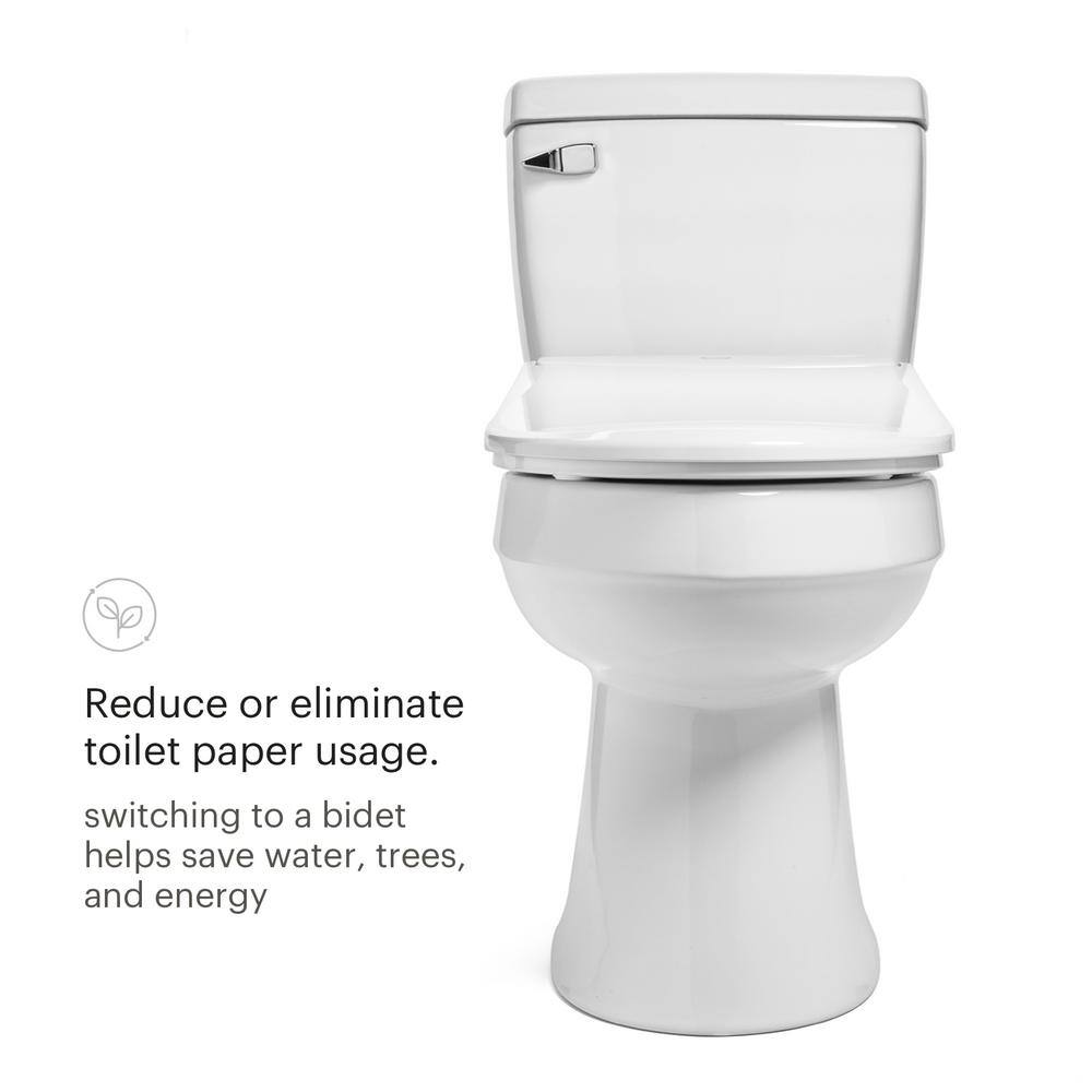 Brondell Swash Thinline T44 Luxury Electric Remote Controlled Bidet Seat for Round Toilets in White T44-RW