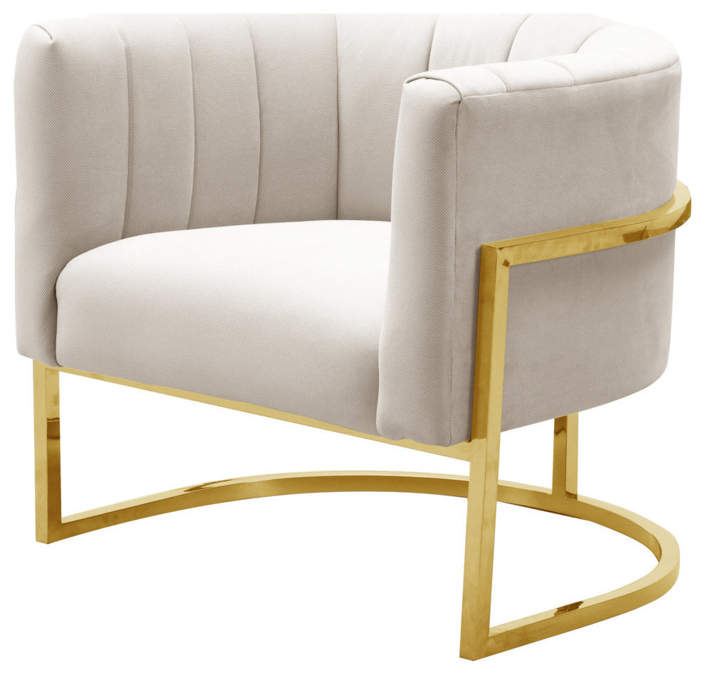 Magnolia Velvet Chair   Contemporary   Armchairs And Accent Chairs   by TOV Furniture  Houzz