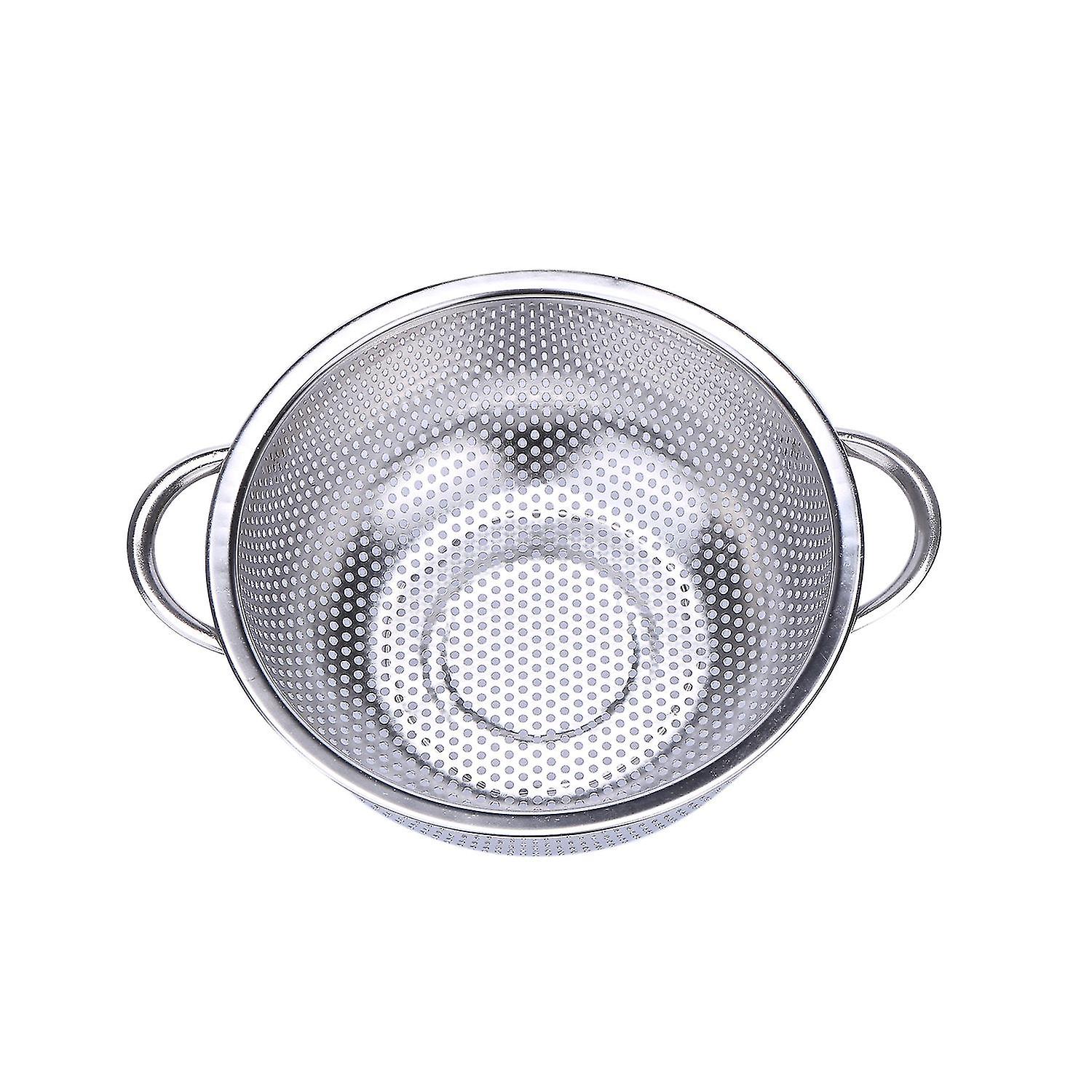 Stainless Steel Colanders With Handle，colander Perforated Strainer For Kitchen Pasta/vegetable/rice