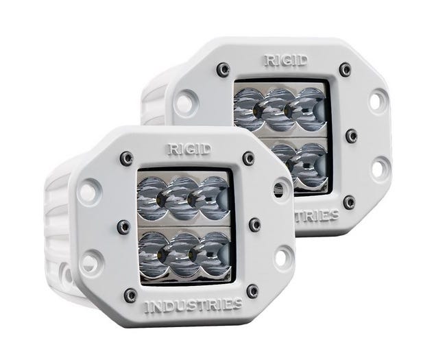 Rigid Industries Marine D2 Flush Mount Wide LED Light - Pair - 71211