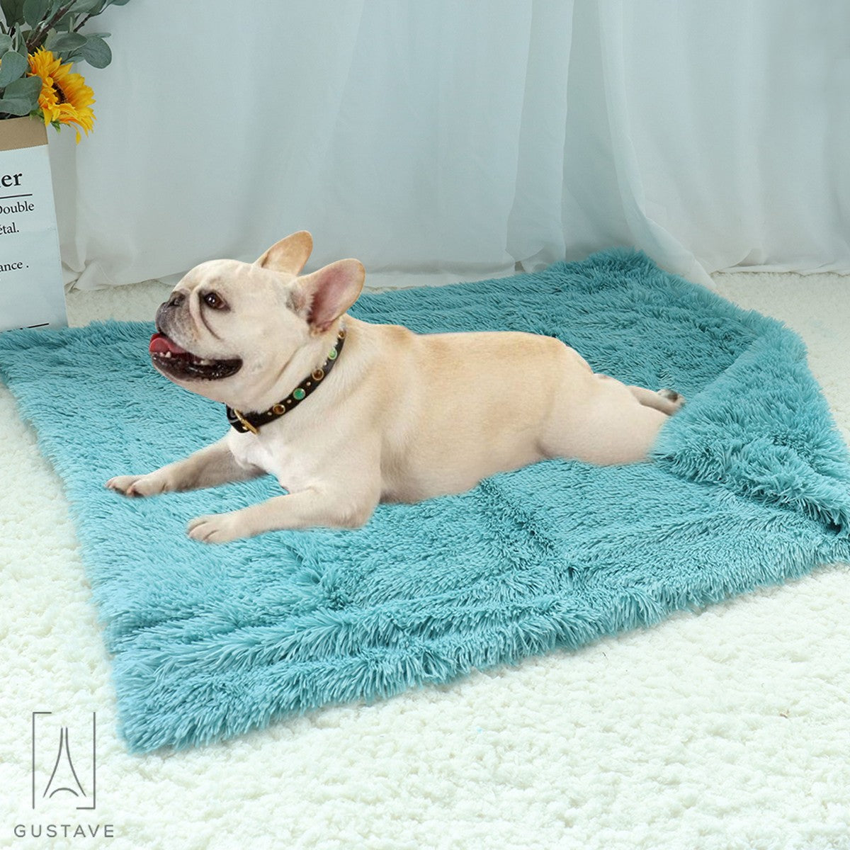 Gustave Long Plush Pet Blankets Dog Cat Sleeping Mat， Puppy Winter Warm Soft Thin Covers for Small Medium Large Dogs Mattress 