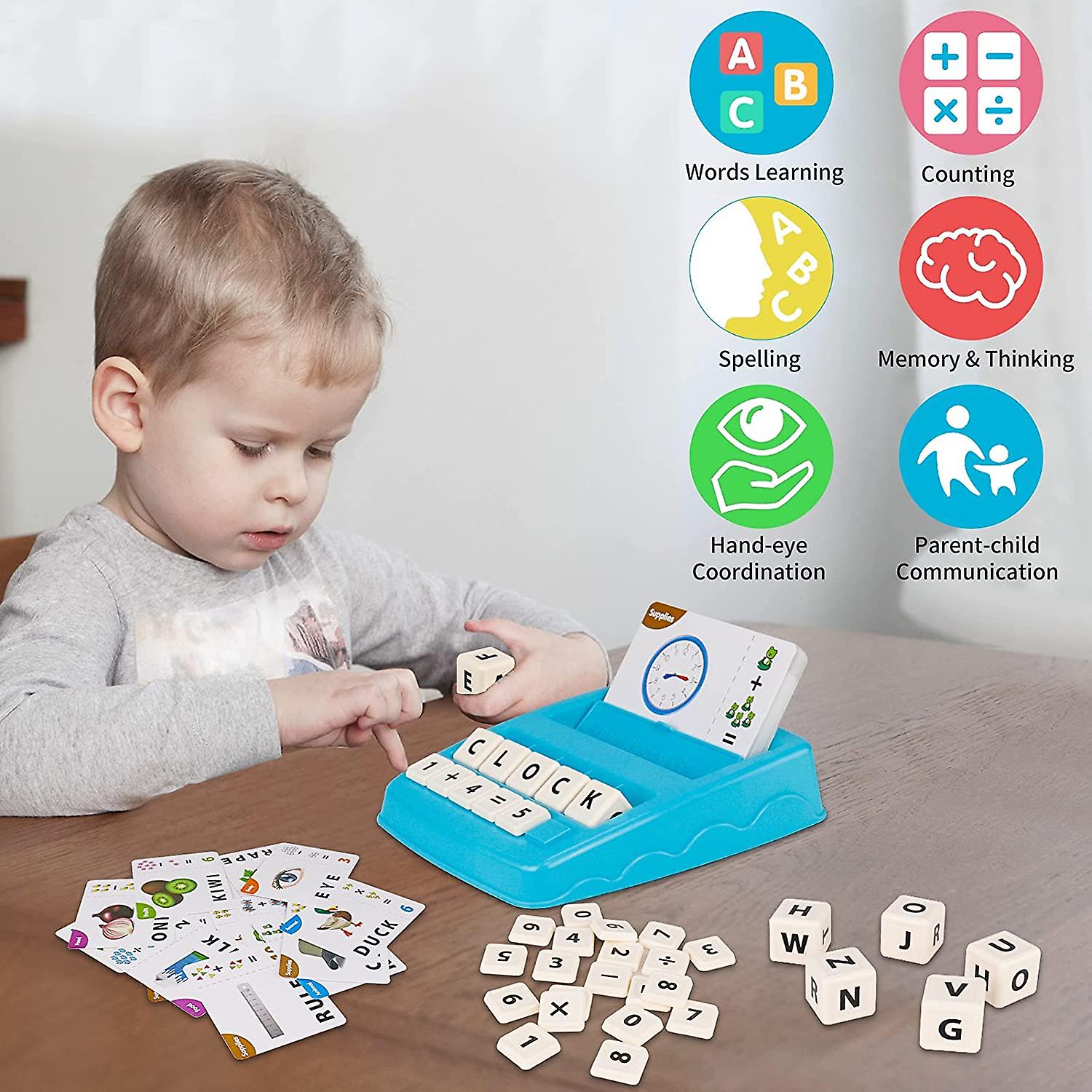 Matching Letter Games?for Kids Age 3-8， 2 In 1 Spelling and Reading?educational Toys Flash Cards?number and Color Recognition?preschool Learning Sight Wor