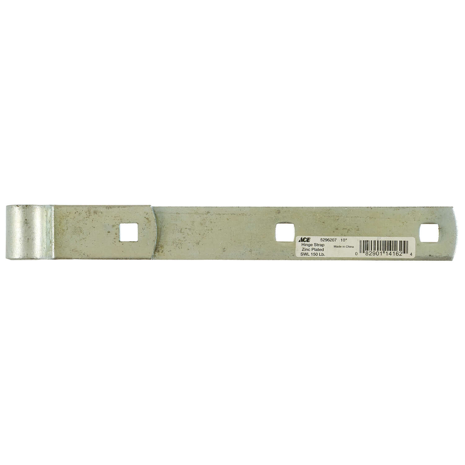 Ace 10 in. L Zinc-Plated Steel Hinge Strap 1 pk