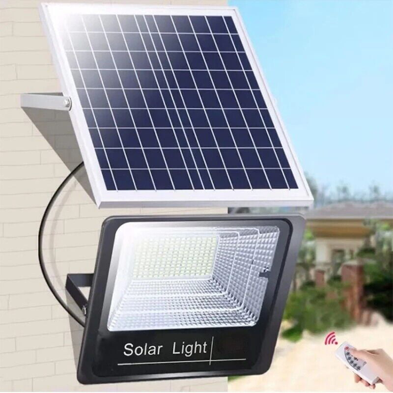 100W Solar Street Light， Outdoor Lamp 3000lm 409 pcs LEDs Parking Lot Lights LED Solar Light PIR Motion Sensor with Remote Control Waterproof for Garden Patio Street Basketball Court