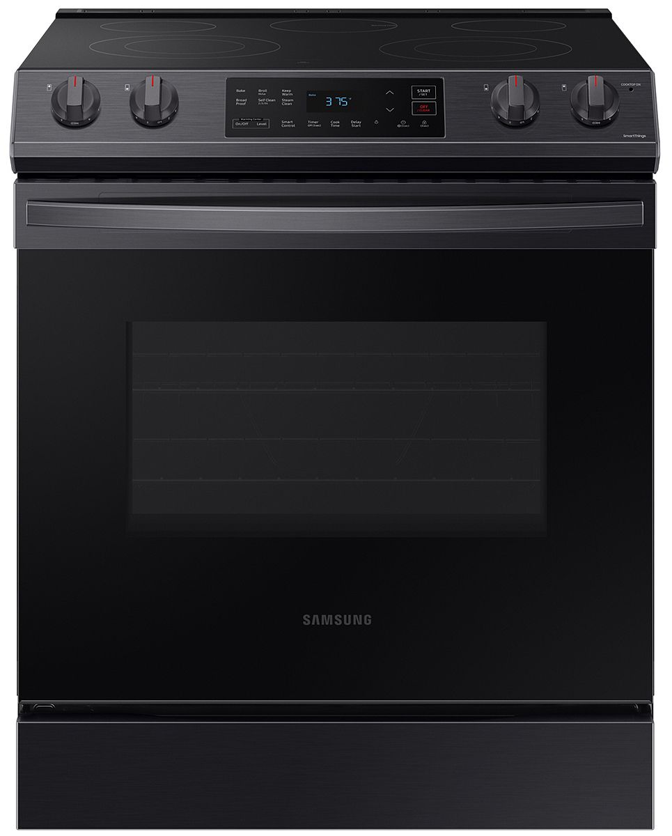  ADA 6.3 Cu. Ft. Fingerprint Resistant Black Stainless Steel Front Control Slide-In Electric Range