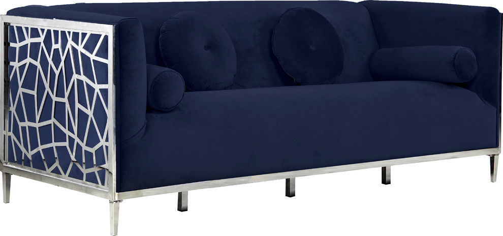 Opal Velvet Chair   Contemporary   Sofas   by Meridian Furniture  Houzz