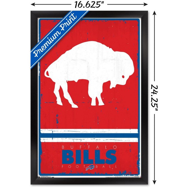 Trends International Nfl Buffalo Bills Retro Logo 15 Framed Wall Poster Prints