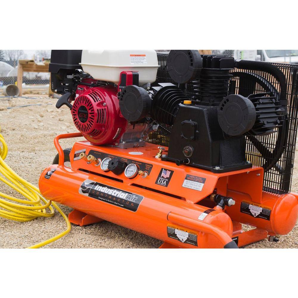 Industrial Air 9 Gal. Portable Wheelbarrow Air Compressor with 9 HP Electric Start Honda Gas Engine CTA9090980.ES