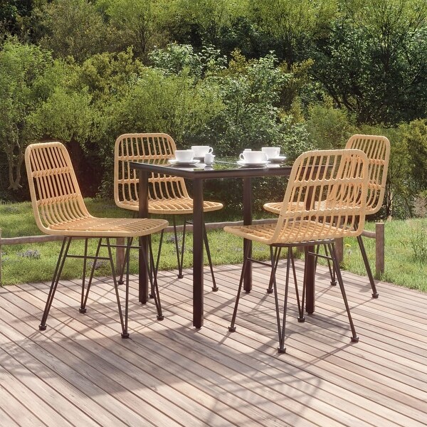 vidaXL 3/5/7/9 Piece Patio Dining Set Poly Rattan