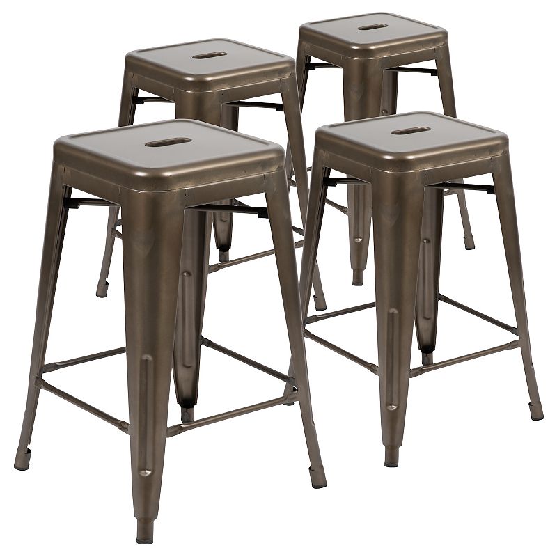 Flash Furniture Industrial Counter Stool 4-piece Set