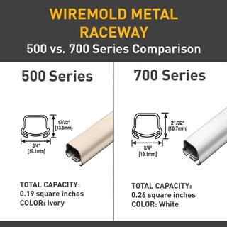 Legrand Wiremold 700 Series Metal Surface Raceway Combination Connector White BW-17