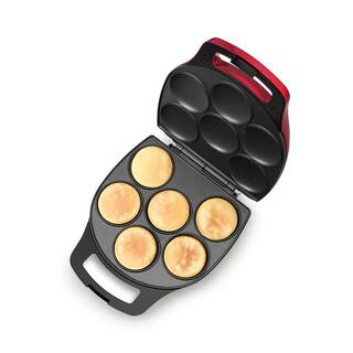 HOLSTEIN HOUSEWARES 1200-Watt Metallic Red 6-Piece Arepa Maker HH-09037017RM