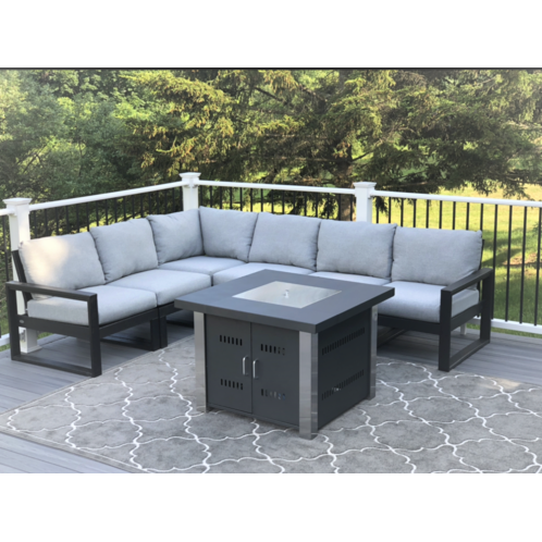 Polywood EDGE  Outdoor 6 pc Deep Seating Sectional