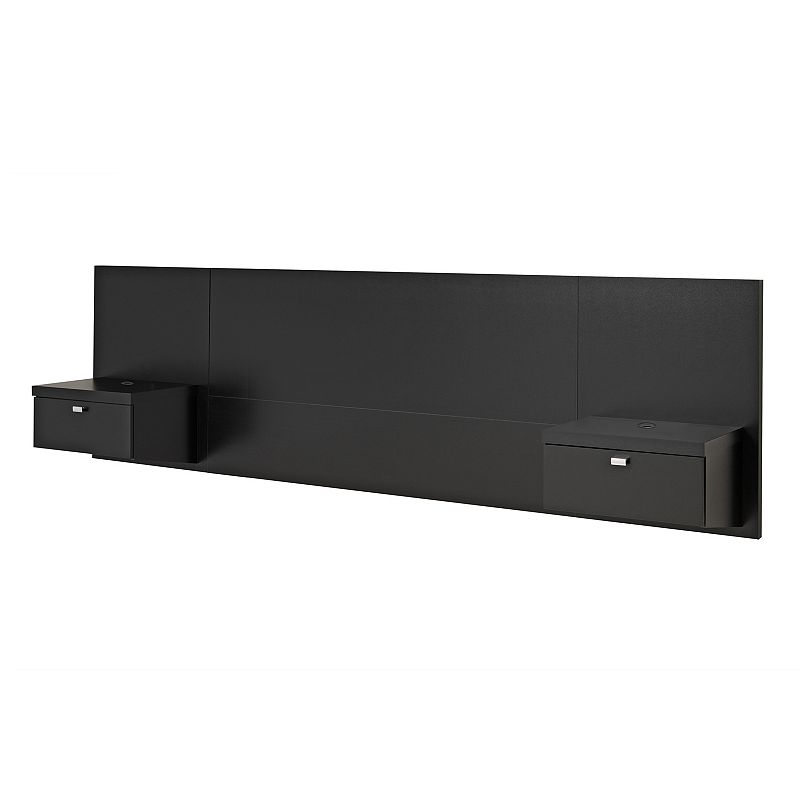 Prepac Series 9 Designer Floating Headboard and Nightstands