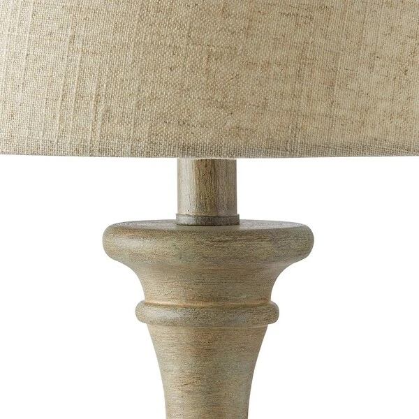 Adesso Distressed Gray Vintage Farmhouse Table Lamp