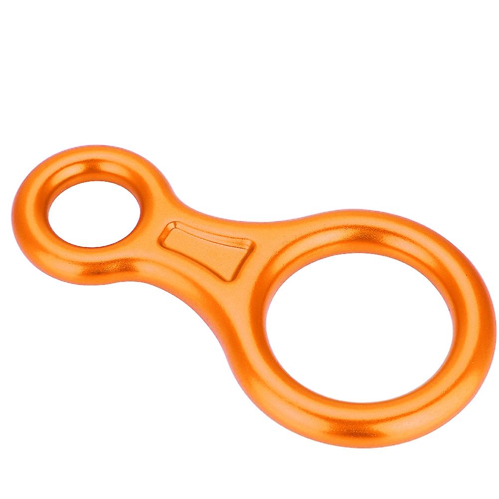 35kn Figure 8 Word Rope Descender Rappel Ring Rock Climbing Rescue Gear (orange)