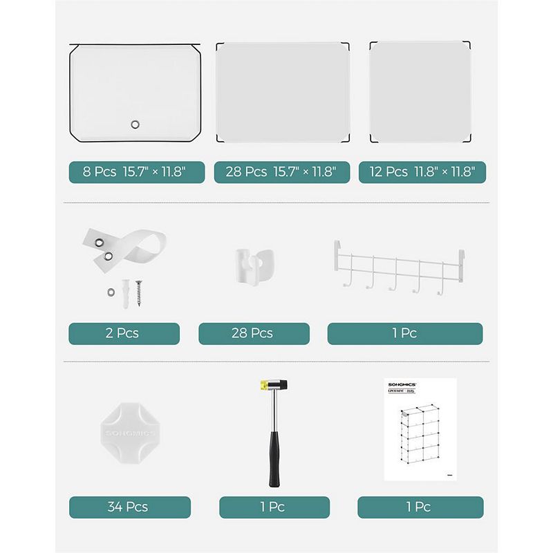 8 Cubes Shoe Organizer With Doors， 32 Pair Plastic Shoe Storage Cabinet