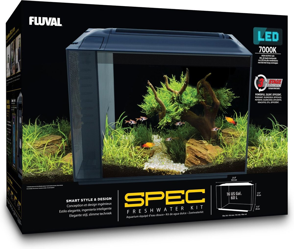 Fluval Aquarium Kit， 16-gal