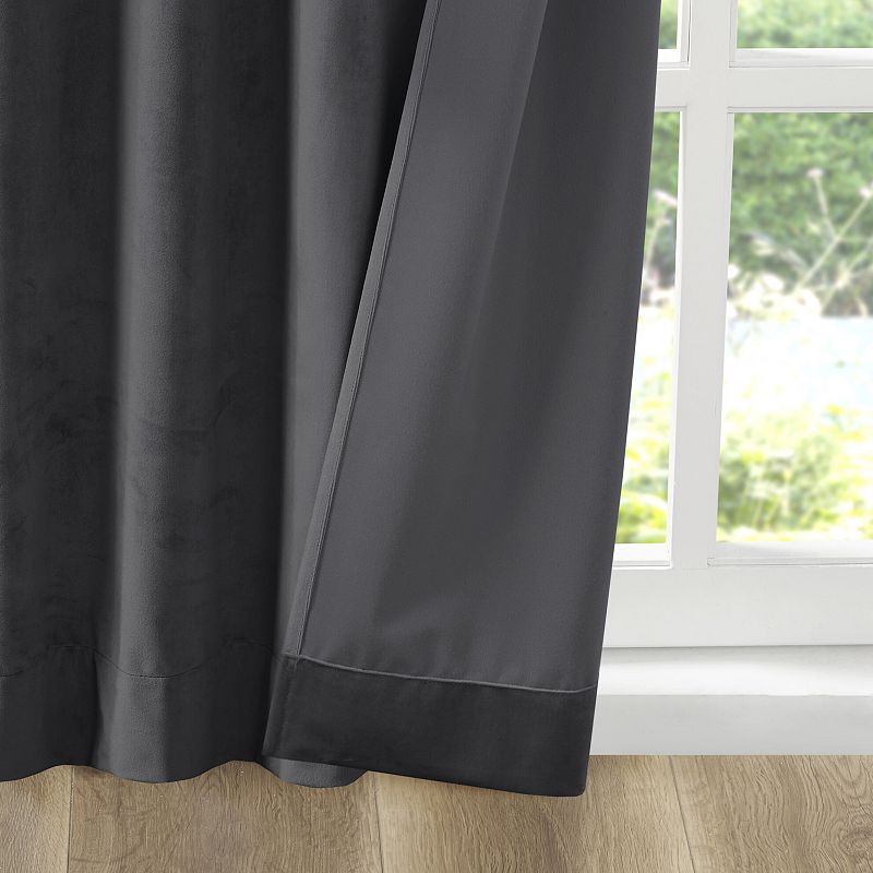 510 Design 2-pack Garett Room Darkening Velvet Rod Pocket Window Curtains