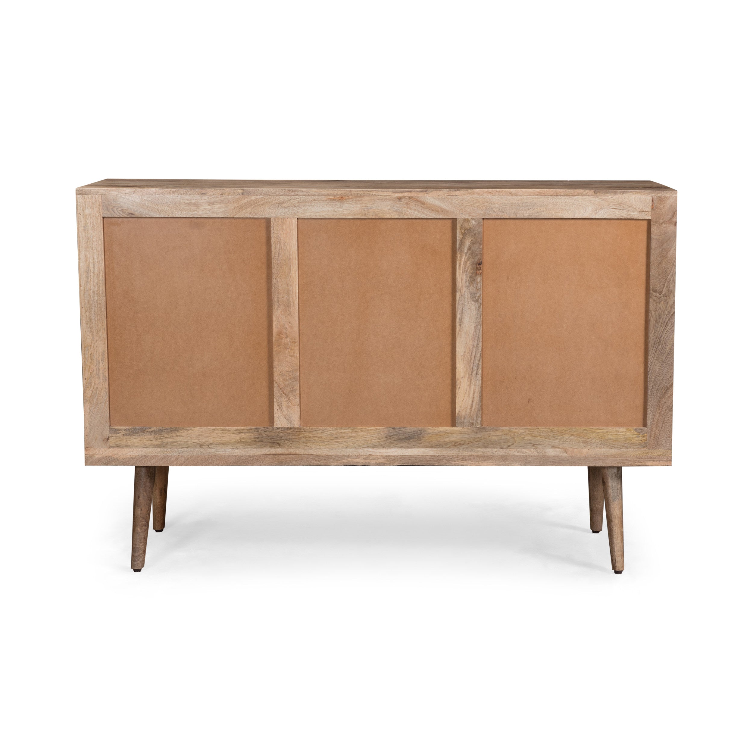 Zona Mid-Century Modern Mango Wood 3 Drawer Sideboard with 2 Doors