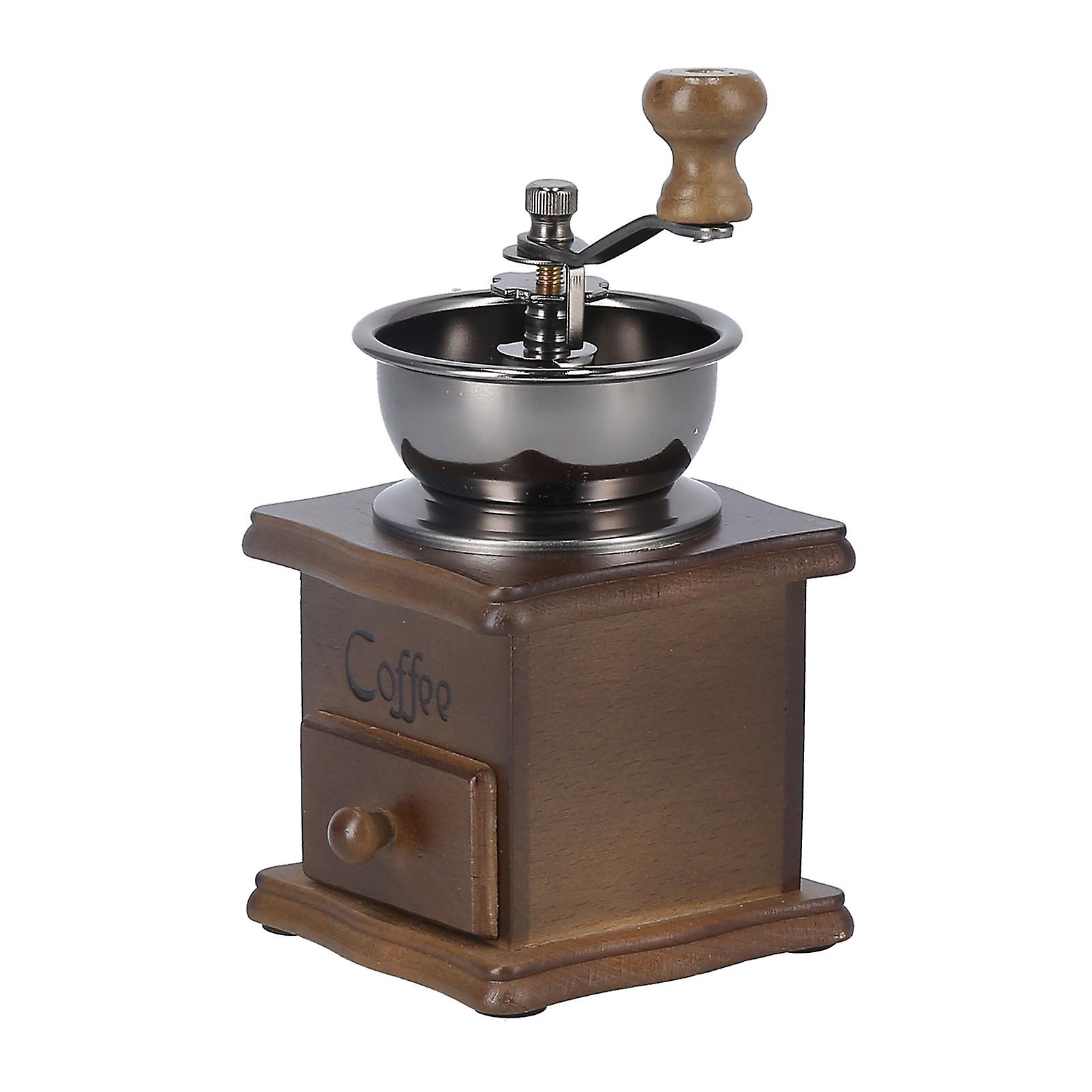 Manual Coffee Grinder Portable Retro Classic Fine Polished Pull Out Coffee Bean Grinder