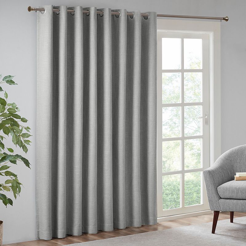 SunSmart Arlie Printed Heathered 1-Panel Blackout Patio Curtain