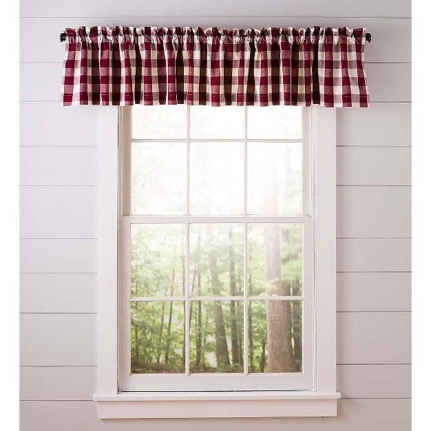 Buffalo Check Rod pocket Cotton Valance 90 quot w X 14 quot l