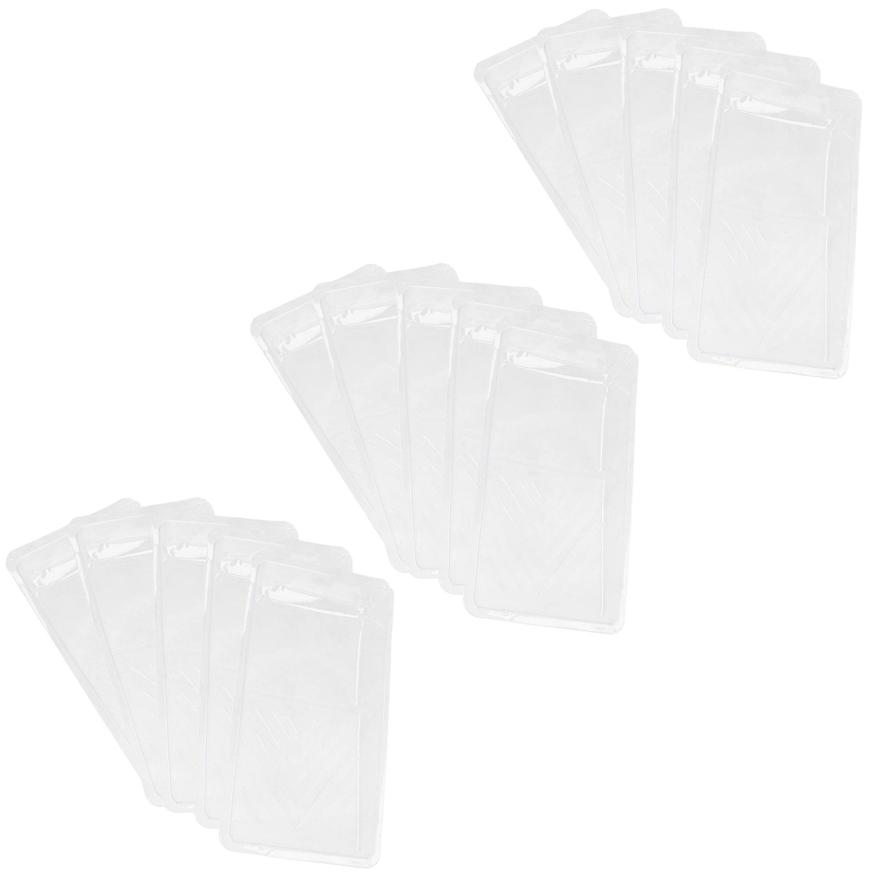 Clear Disposable Roller Tray Liners Liner for 100mm / 4” Roller Trays 15 Pack