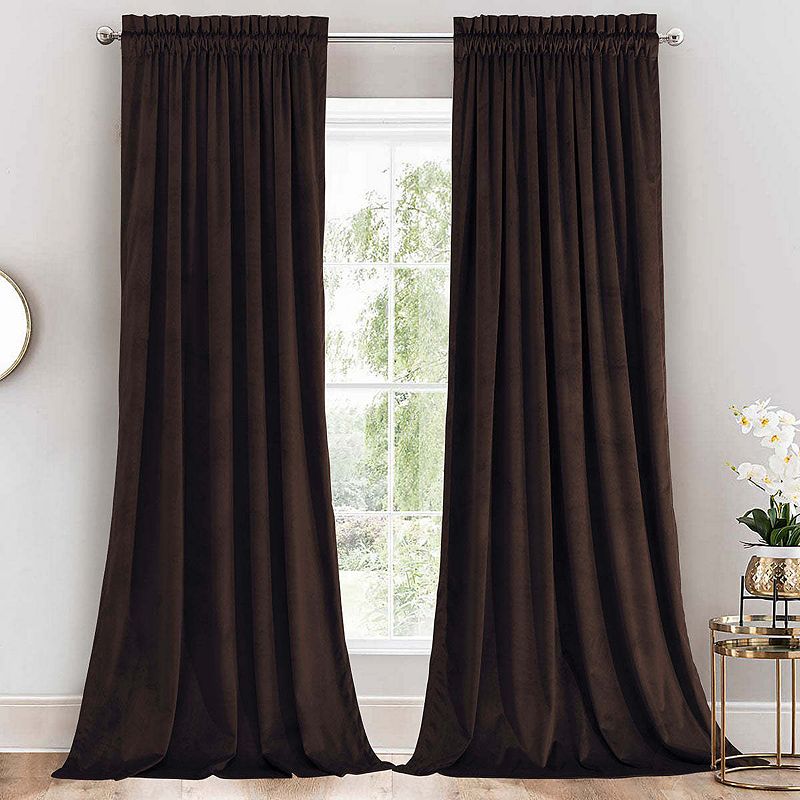 Heavyweight Velvet Curtain Rod Pocket Panels (Set of 2)