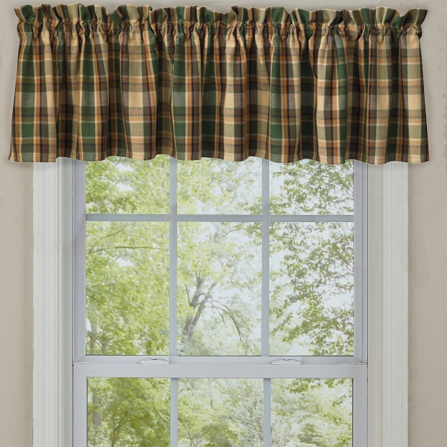 Park Designs Green And Brown Plaid Scotch Pine Valance 72 quot l