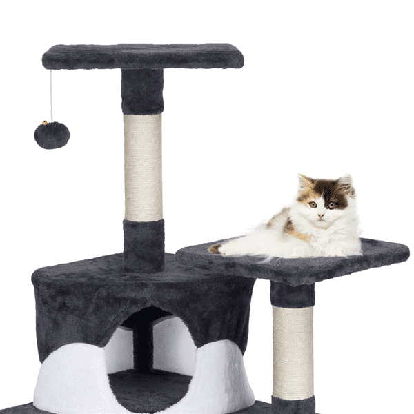 Yaheetech 48'' Cat Tree Scratcher Play House Condo Furniture Bed Post Kitten Pet Play House