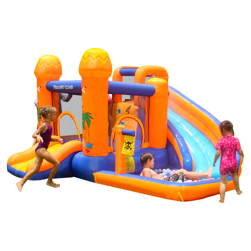 MultiEase Inflatable Kids Water Slide Park Bounce Splash Pool Patio