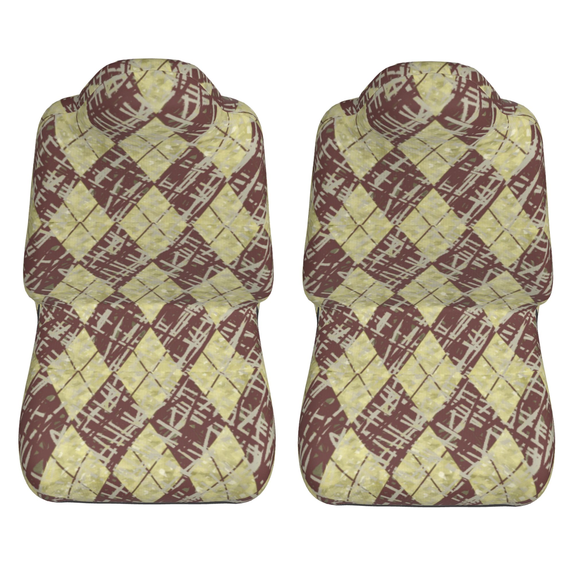 ZICANCN Car Seat Cover Rhombus Camo Mosaic Car Front Seat Covers Protectors ， Automotive Seat Covers for Cars Trucks Suv