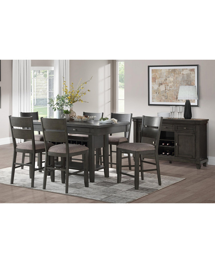 Homelegance Waite 7pc Dining Set (Counter Height Rectangular Table and 6 Side Chairs)