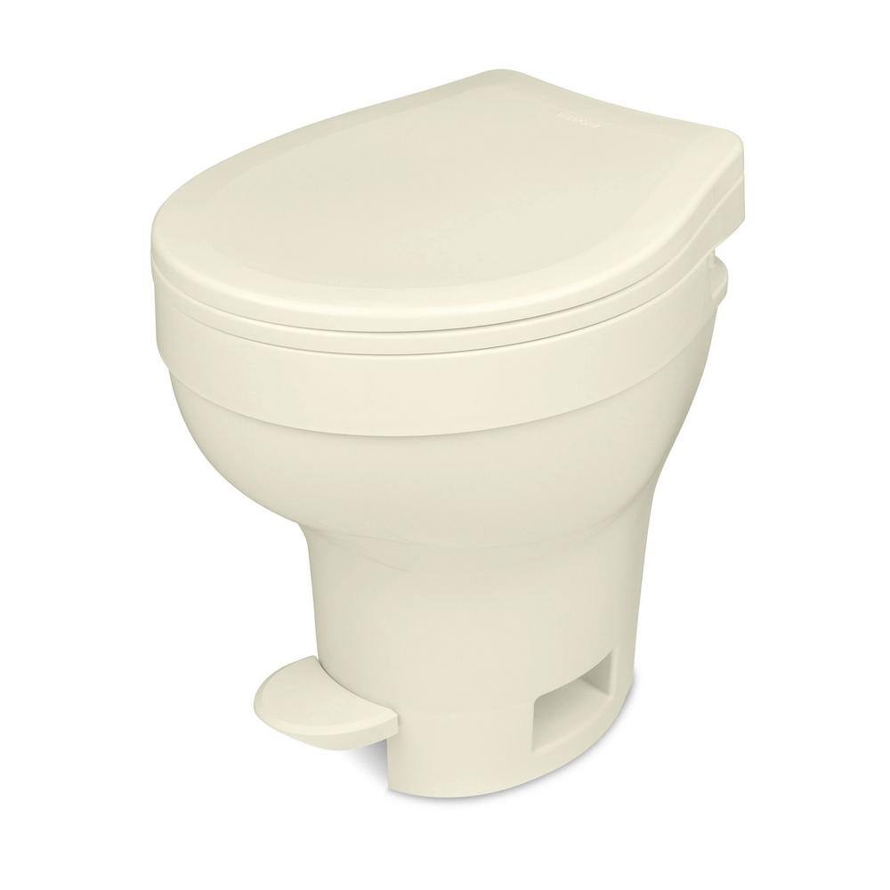 THETFORD Aqua-Magic VI 10 in. Rough-in One-Piece .06 GPF Single Flush Foot Flush Round RV Toilet in Parchment 31836