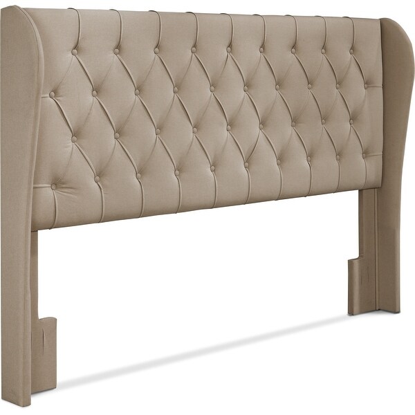 Lillian August Harlow Upholstered Headboard， King Size， Soft Beige - - 21827964