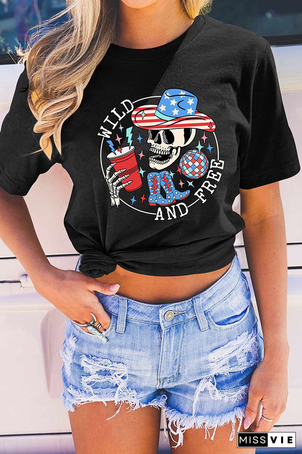 Wild and Free 4th of July Graphic Tee